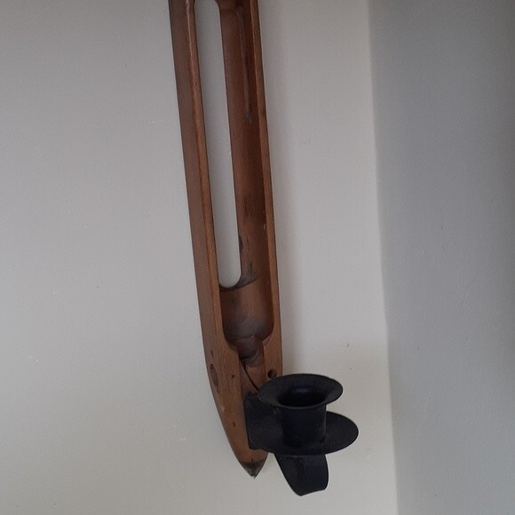 Shambow shuttle company Antique weaving loom candle holder vintage candlestick - Picture 5 of 7